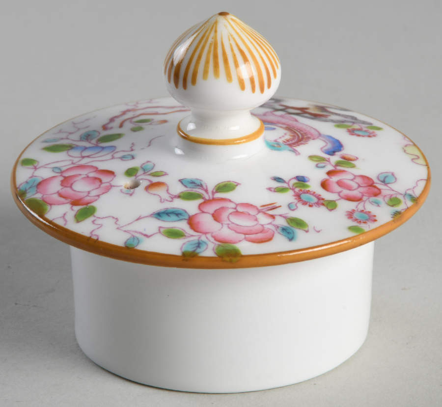 Cockatrice Green (Smooth, Globe Backstmp) Lid for Mini Coffee Pot by Minton-1