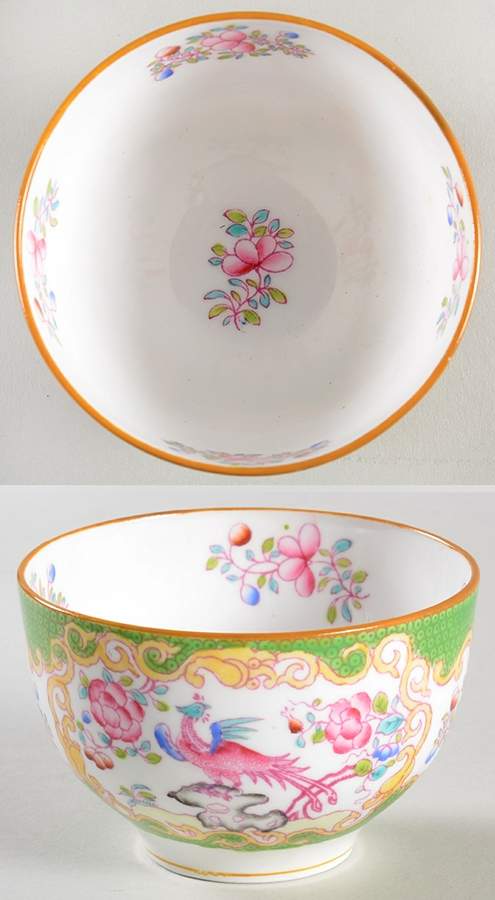Cockatrice Green (Smooth, Globe Backstmp) Mini Open Sugar Bowl by Minton-1