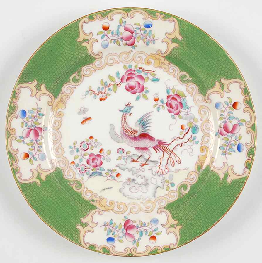 Cockatrice Green (Smooth, Globe Backstmp) Salad Plate by Minton-1
