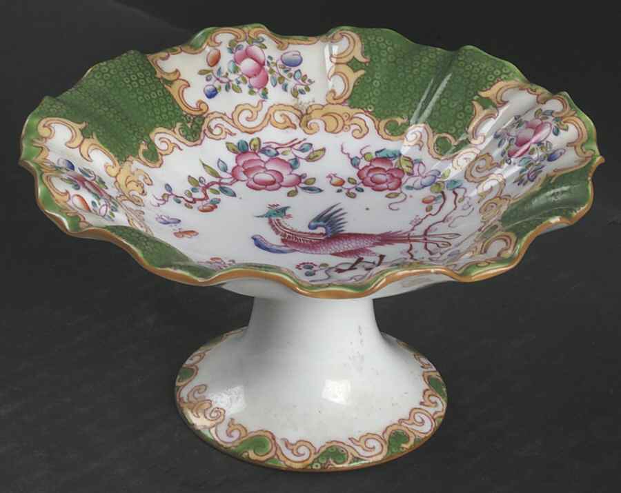 Cockatrice Green (Smooth, Globe Backstmp) Mini Compote by Minton-1