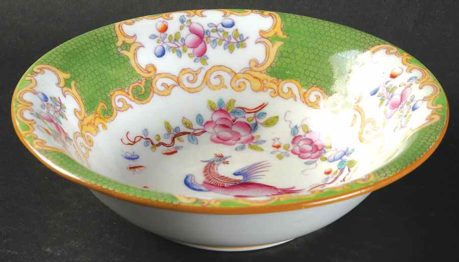 Cockatrice Green (Smooth, Globe Backstmp) Coupe Cereal Bowl by Minton-1