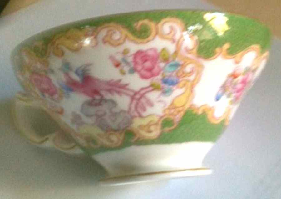 Cockatrice Green (Smooth, Globe Backstmp) Footed Cup by Minton-1