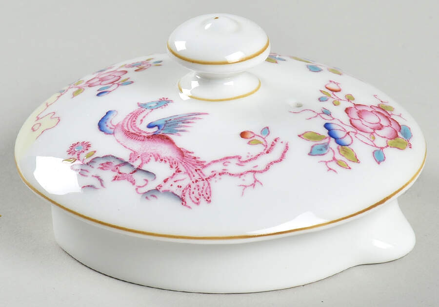 Cockatrice Pink (Smooth, Wreath Backstamp) Lid for Teapot by Minton-1