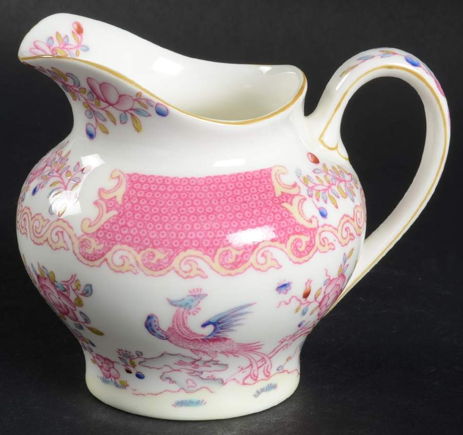 Cockatrice Pink (Smooth, Wreath Backstamp) Creamer by Minton-1