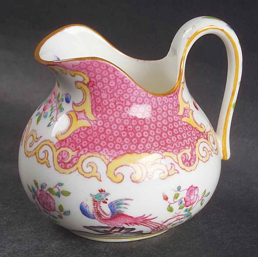 Cockatrice Pink (Smooth, Wreath Backstamp) Mini Creamer by Minton-1