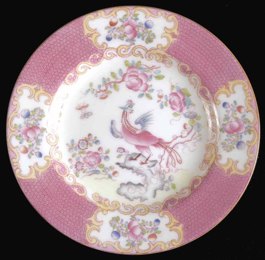 Cockatrice Pink (Smooth, Wreath Backstamp) Bread & Butter Plate by Minton-1