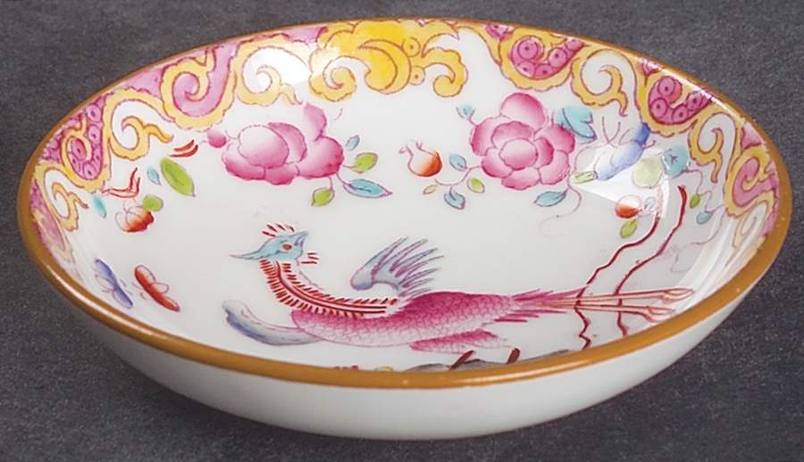 Cockatrice Pink (Smooth, Wreath Backstamp) Butter Pat by Minton-1