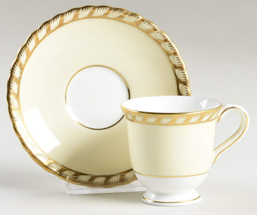 Commodore Footed Demitasse Cup & Saucer Set by Minton-1