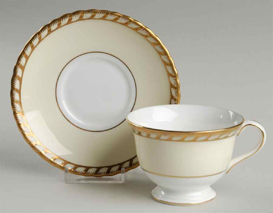 Commodore Footed Cup & Saucer Set by Minton-1