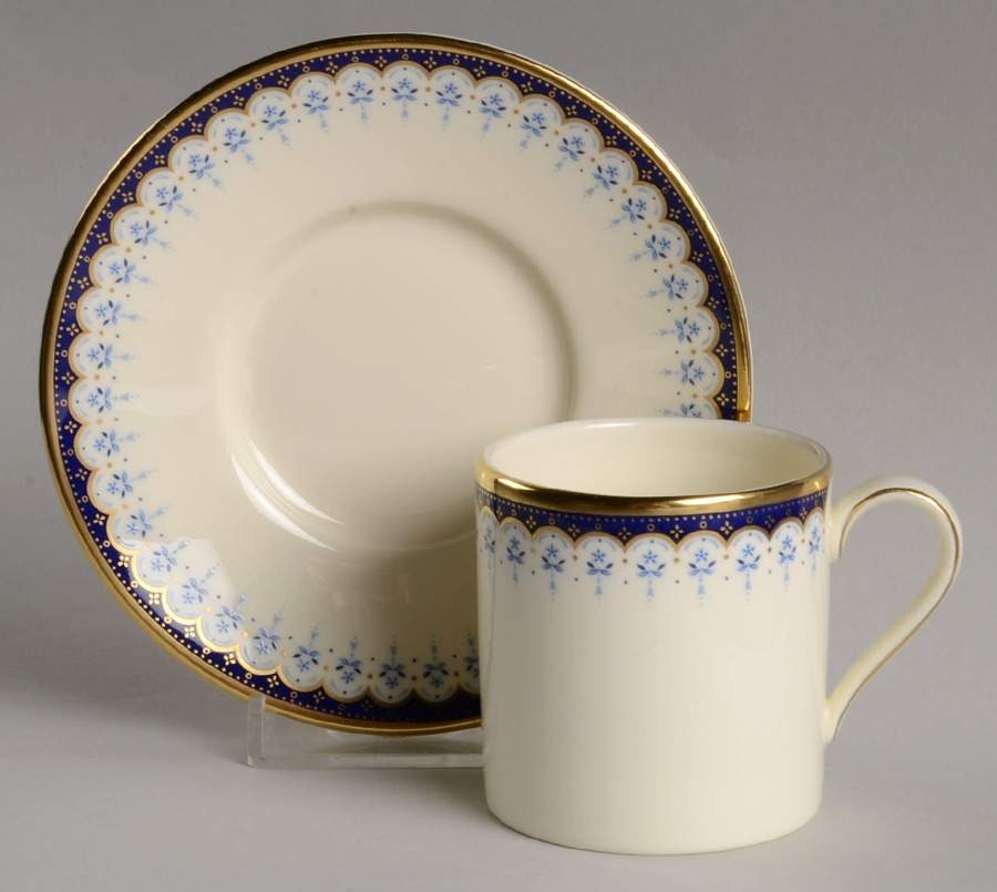 Consort Flat Demitasse Cup & Saucer Set by Minton-1