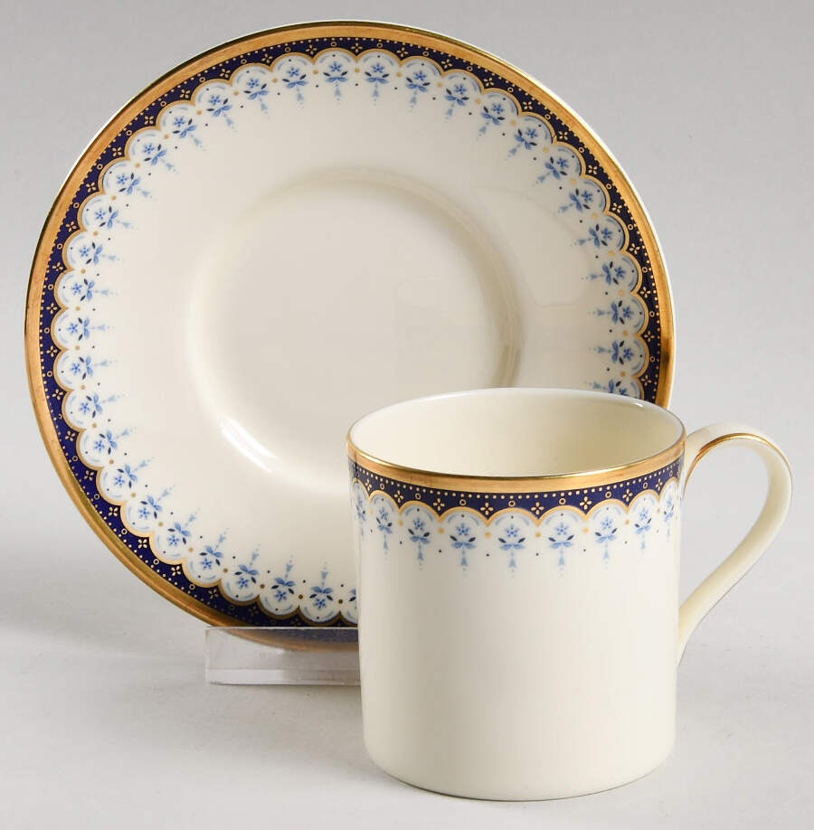 Consort Flat Demitasse Cup & Saucer Set by Minton-1