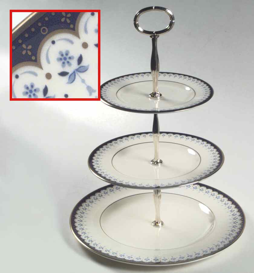 Consort 13 7/8"-14 1/4" 3-Tiered Serving Tray(DP,SP,BB) HC by Minton-1