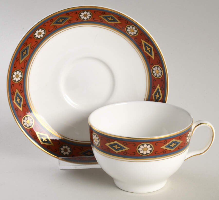 Cordoba Flat Cup & Saucer Set by Minton-1