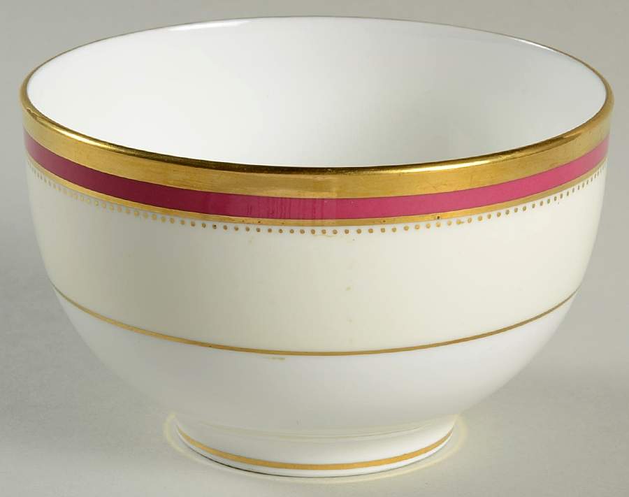 Crimson Ivory Open Sugar Bowl by Minton-1