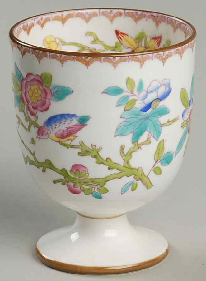 Cuckoo (Smooth, White, Wreath Bkstp) Single Egg Cup by Minton-1