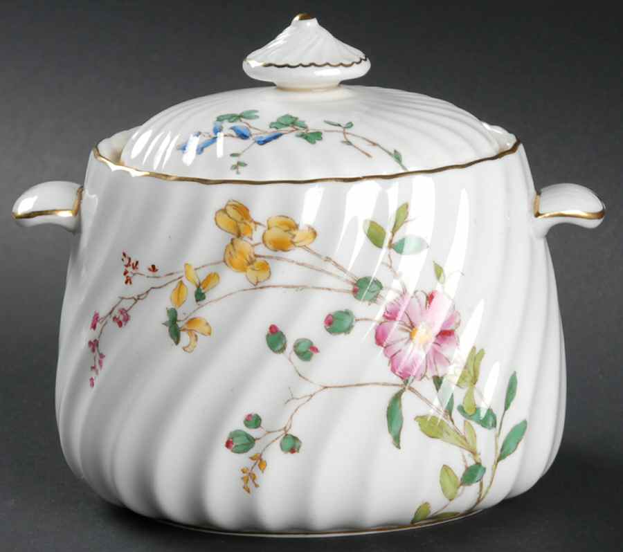 Dainty Sprays Sugar Bowl & Lid by Minton-1