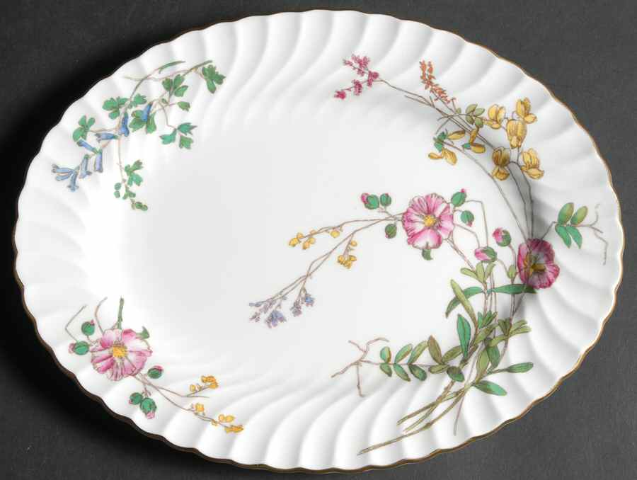 Dainty Sprays 10" Oval Serving Platter by Minton-1