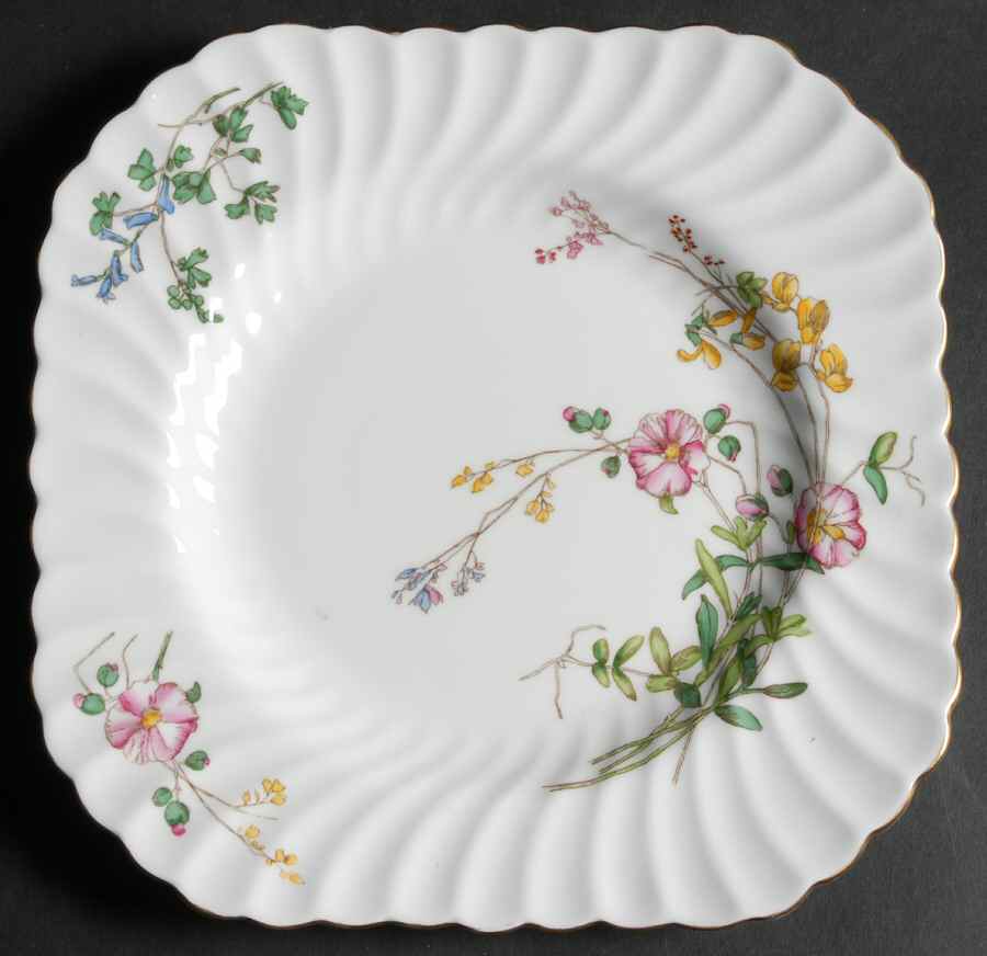 Dainty Sprays Square Salad Plate by Minton-1