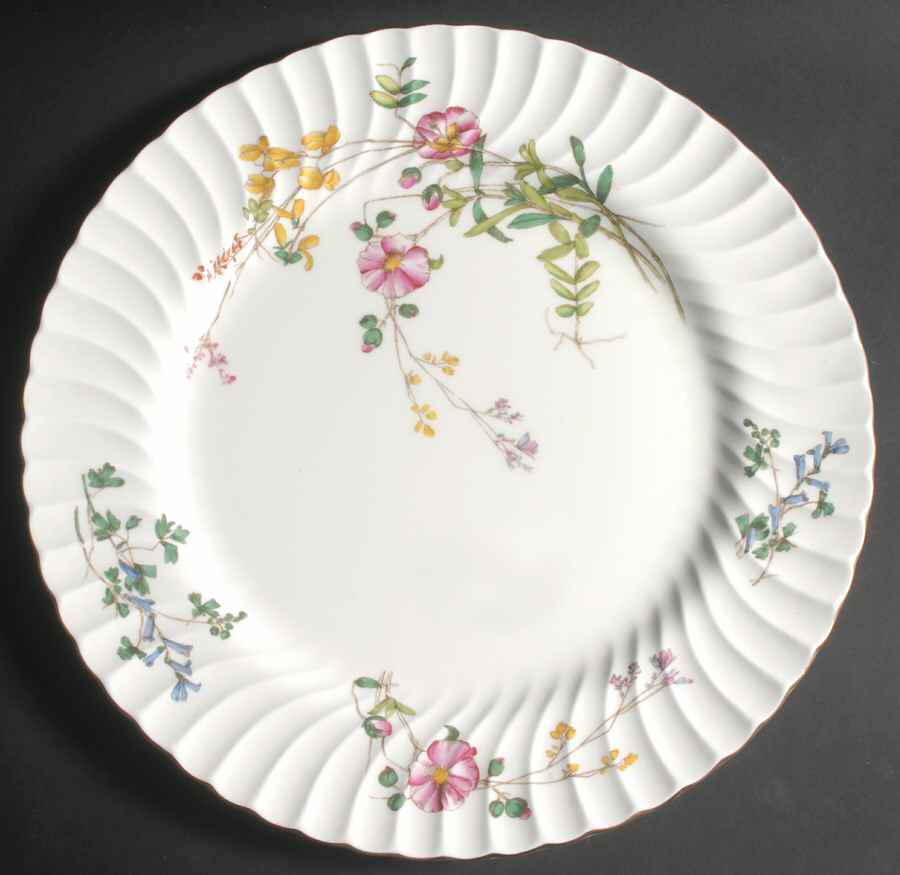 Dainty Sprays Large Chop Plate (Round Platter) by Minton-1