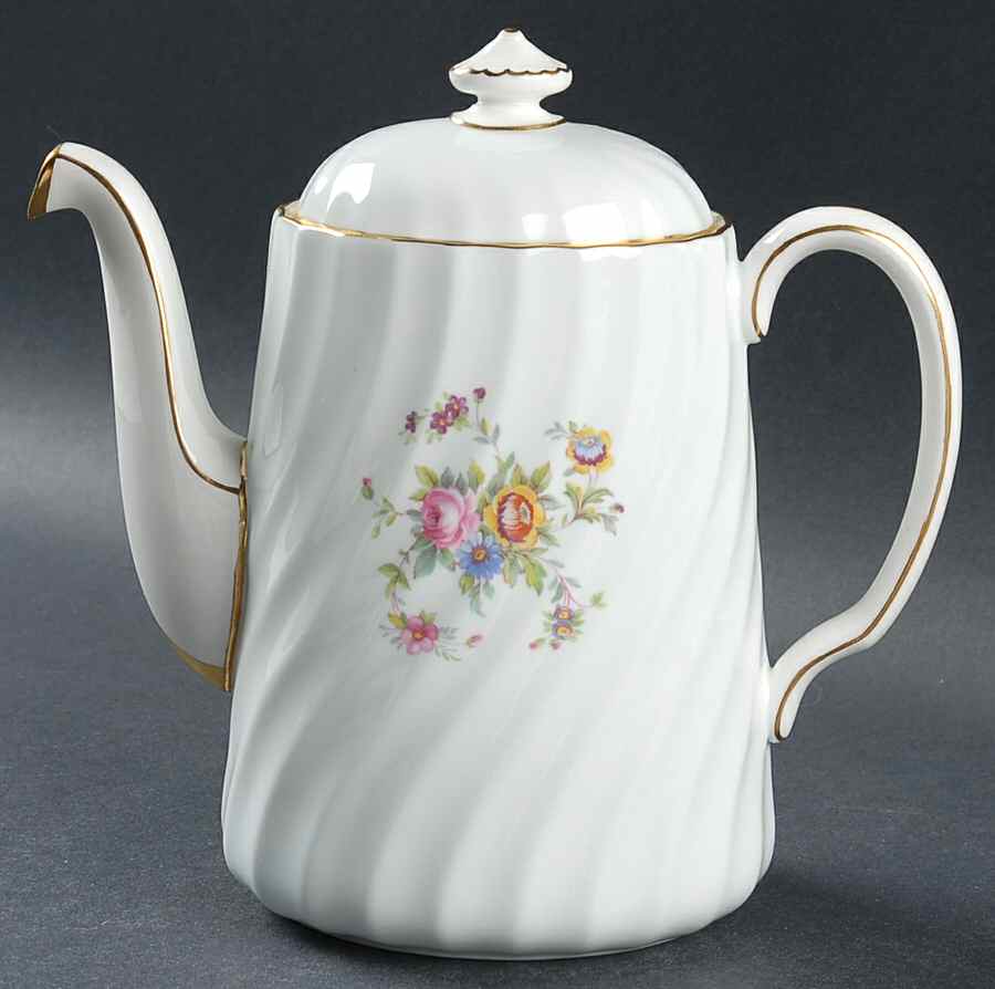 Dawn Blue Coffee Pot & Lid by Minton-1