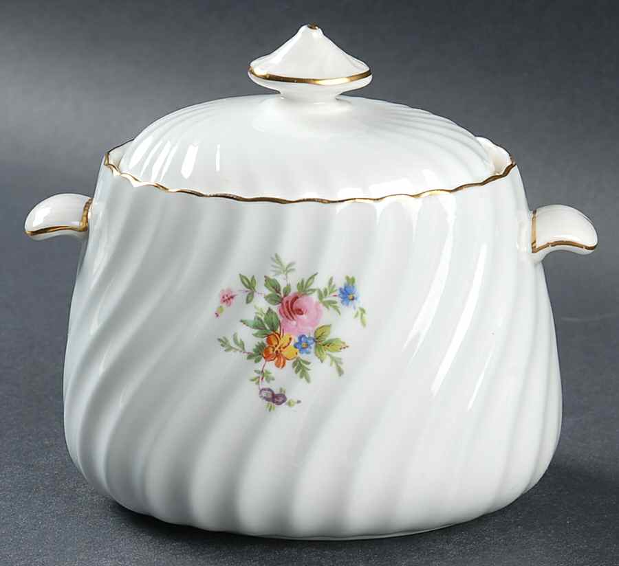 Dawn Blue Sugar Bowl & Lid by Minton-1