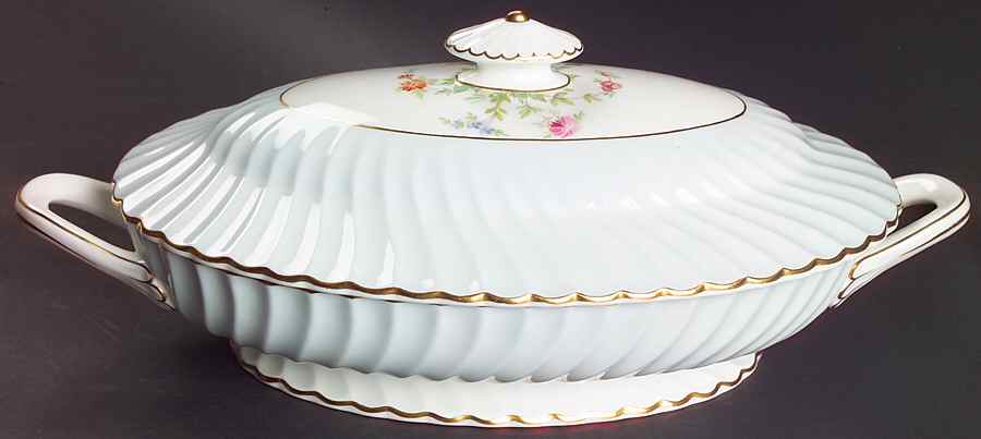 Dawn Blue Oval Covered Vegetable by Minton-1