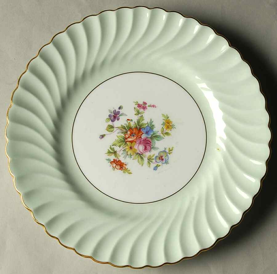 Dawn Pale Green Luncheon Plate by Minton-1