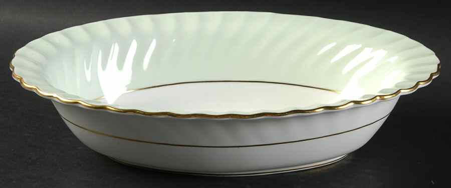 Dawn Pale Green 10" Oval Vegetable Bowl by Minton-1