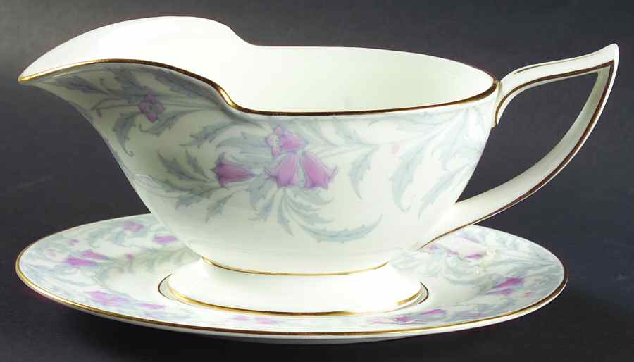 Debutante Gray Gravy Boat & Underplate by Minton-1