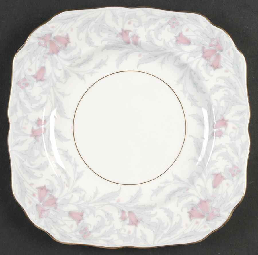 Debutante Gray Square Luncheon Plate by Minton-1