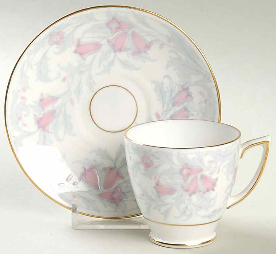 Debutante Gray Footed Demitasse Cup & Saucer Set by Minton-1