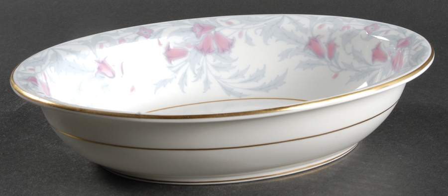 Debutante Gray 9" Oval Vegetable Bowl by Minton-1