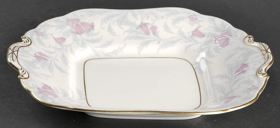 Debutante Gray Square Handled Cake Plate by Minton-1