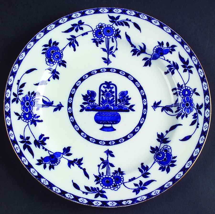 Delft Blue (Gold Trim) Luncheon Plate by Minton-1