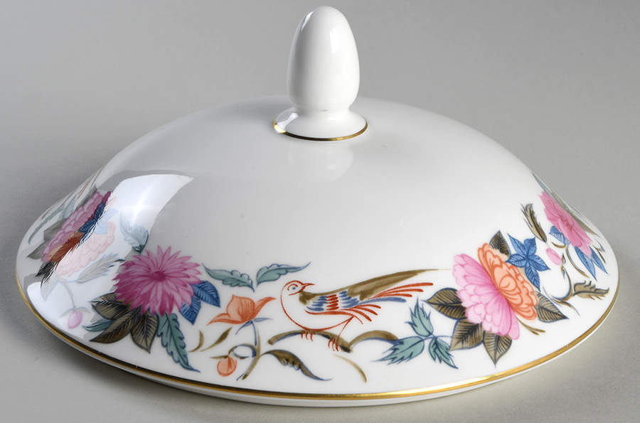 Donovan Bird Lid for Round Vegetable by Minton-1
