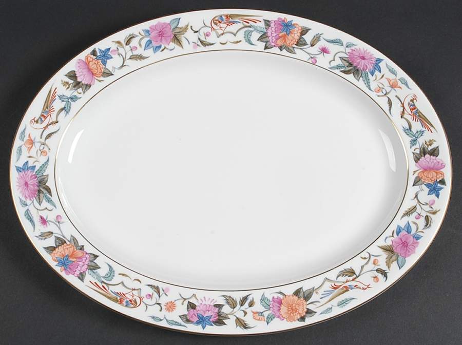 Donovan Bird 16" Oval Serving Platter by Minton-1