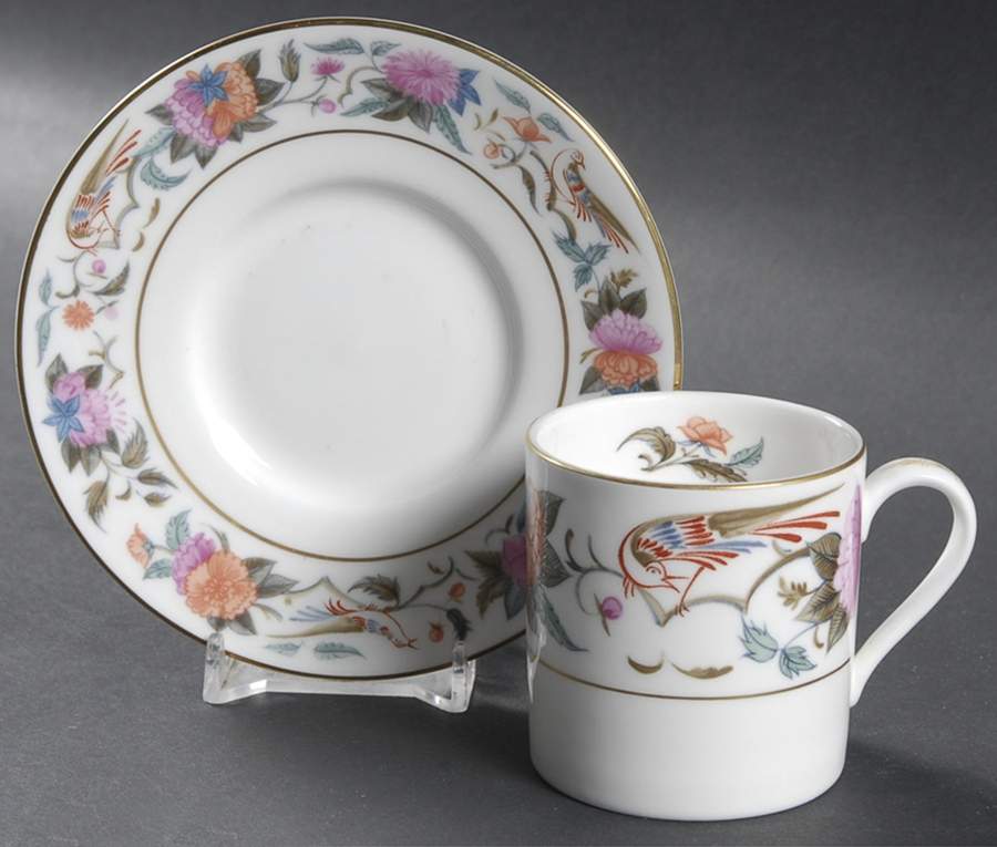 Donovan Bird Flat Demitasse Cup & Saucer Set by Minton-1