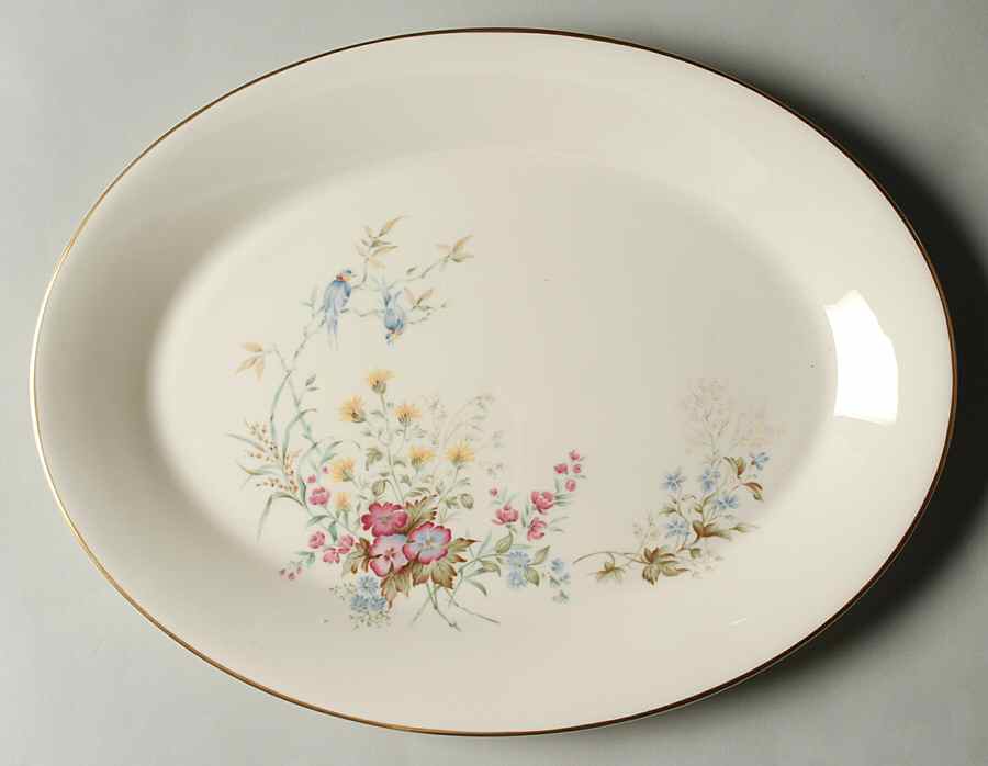 Duet 13" Oval Serving Platter by Minton-1