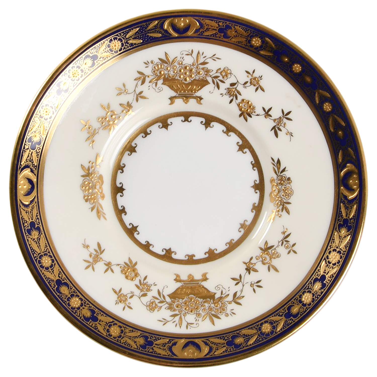 Dynasty Cobalt Saucer for Flat Demitasse Cup by Minton-1