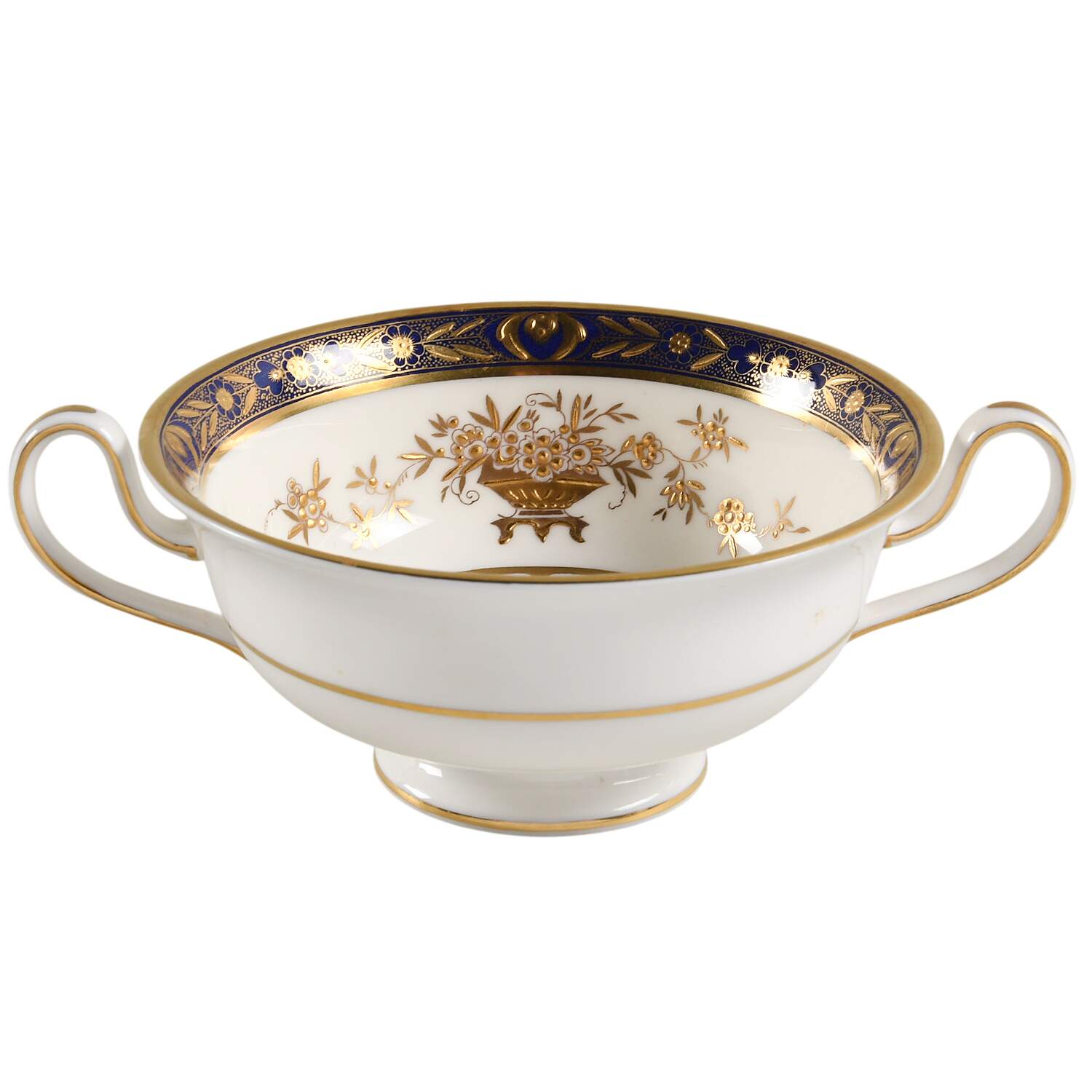 Dynasty Cobalt Footed Cream Soup Bowl by Minton-1