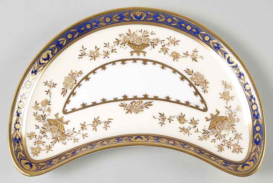 Dynasty Cobalt Crescent Salad Plate by Minton-1