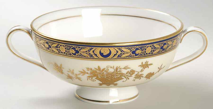 Dynasty Cobalt Footed Cream Soup Bowl by Minton-1