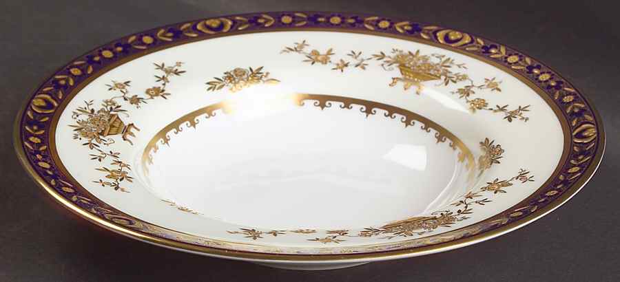 Dynasty Cobalt Rim Soup Bowl by Minton-1