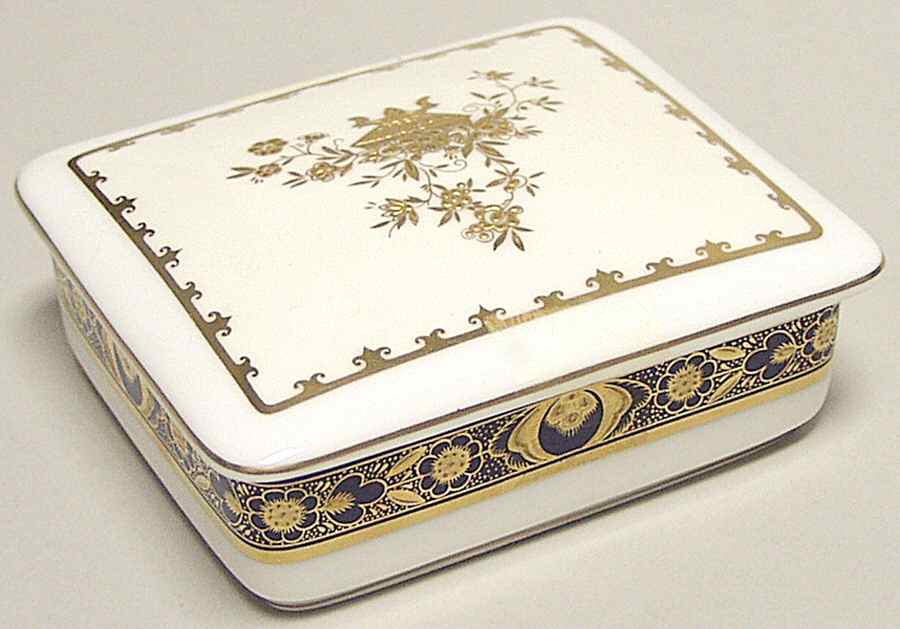 Dynasty Cobalt Cigarette Box & Lid by Minton-1