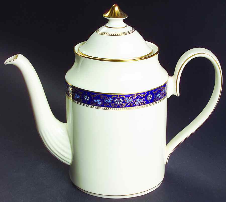Edinburgh Dark Blue Coffee Pot & Lid by Minton-1