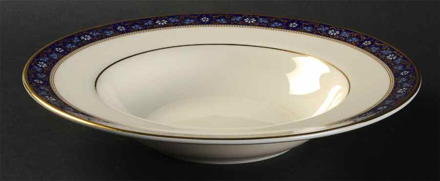 Edinburgh Dark Blue Rim Soup Bowl by Minton-1