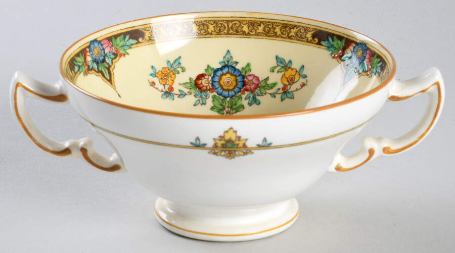 Eloise Orange Footed Bouillon Cup by Minton-1