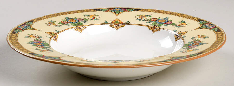 Eloise Orange Rim Soup Bowl by Minton-1