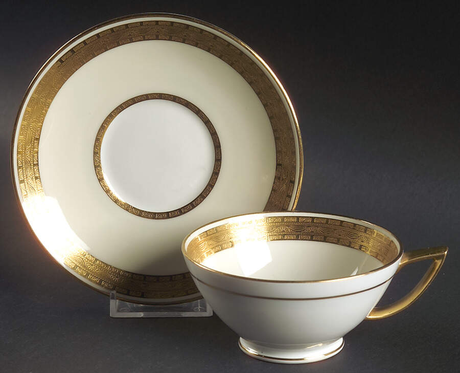 Embassy Footed Cup & Saucer Set by Minton-1