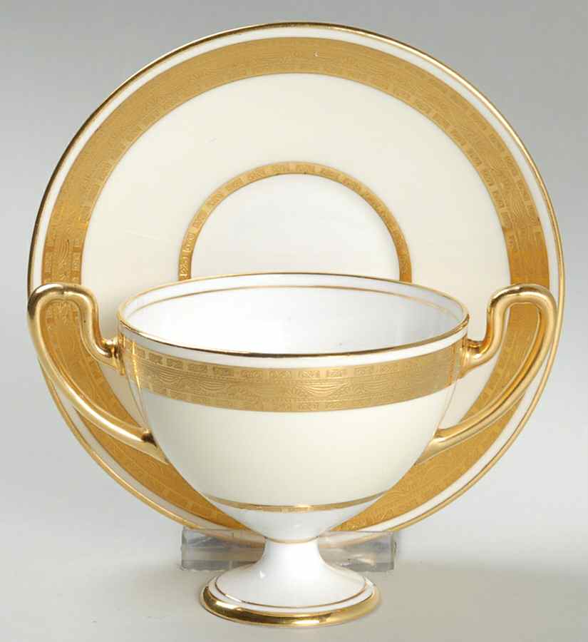 Embassy Footed Bouillon Cup & Saucer by Minton-1